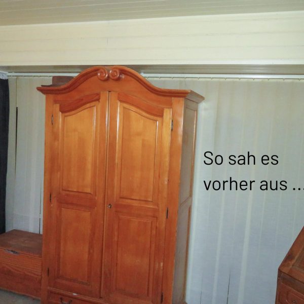 Die Situation im Schlafraum vor dem Einbau des neuen Kleiderschrankes vom Schreiner